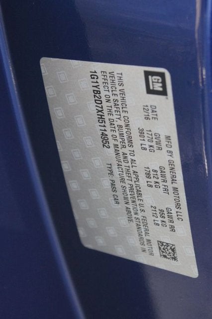 2017 Chevrolet Corvette Stingray 1LT