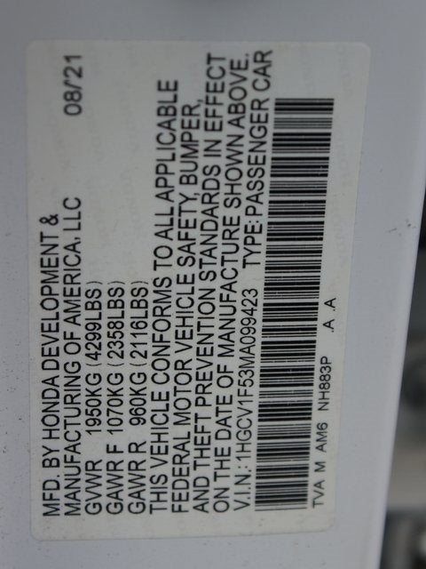 2021 Honda Accord EX-L