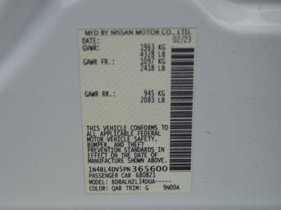 2023 Nissan Altima SV FWD