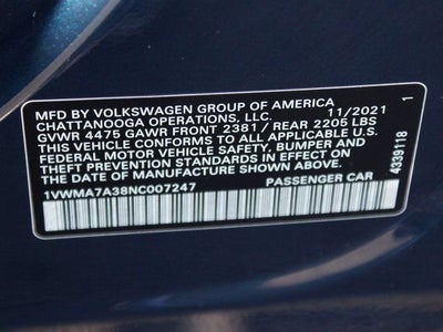 2022 Volkswagen Passat 2.0T R-Line