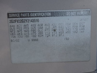 2000 Pontiac Trans Am Formula