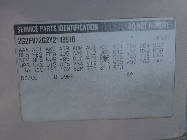 2000 Pontiac Trans Am Formula