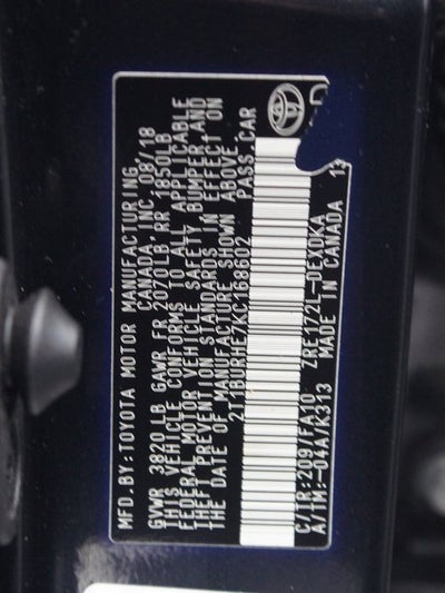 2019 Toyota Corolla L