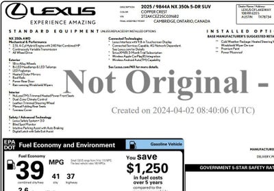 2025 Lexus NX NX 350h