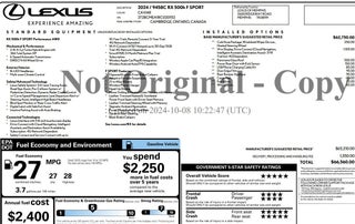 2024 Lexus RX 500h F SPORT Performance