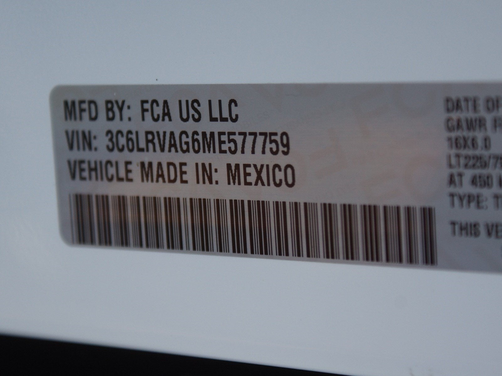 2021 RAM ProMaster 1500 Cargo Van Low Roof 136" WB