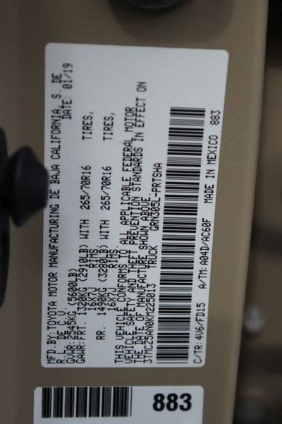 2019 Toyota Tacoma 4WD SR