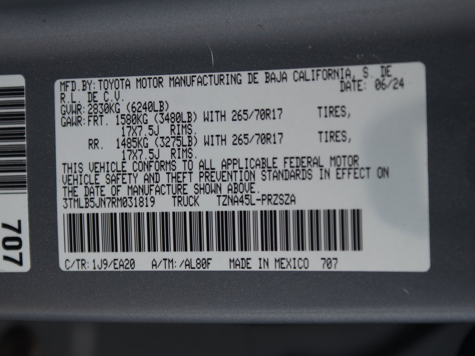 2024 Toyota Tacoma 4WD SR5
