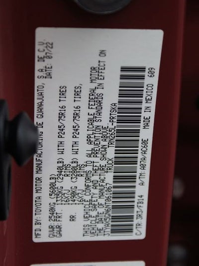 2022 Toyota Tacoma 2WD SR