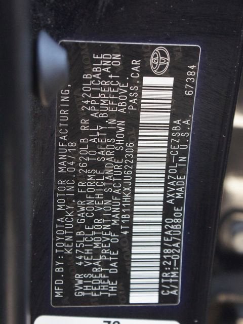 2018 Toyota Camry LE