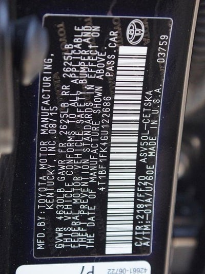 2016 Toyota Camry SE