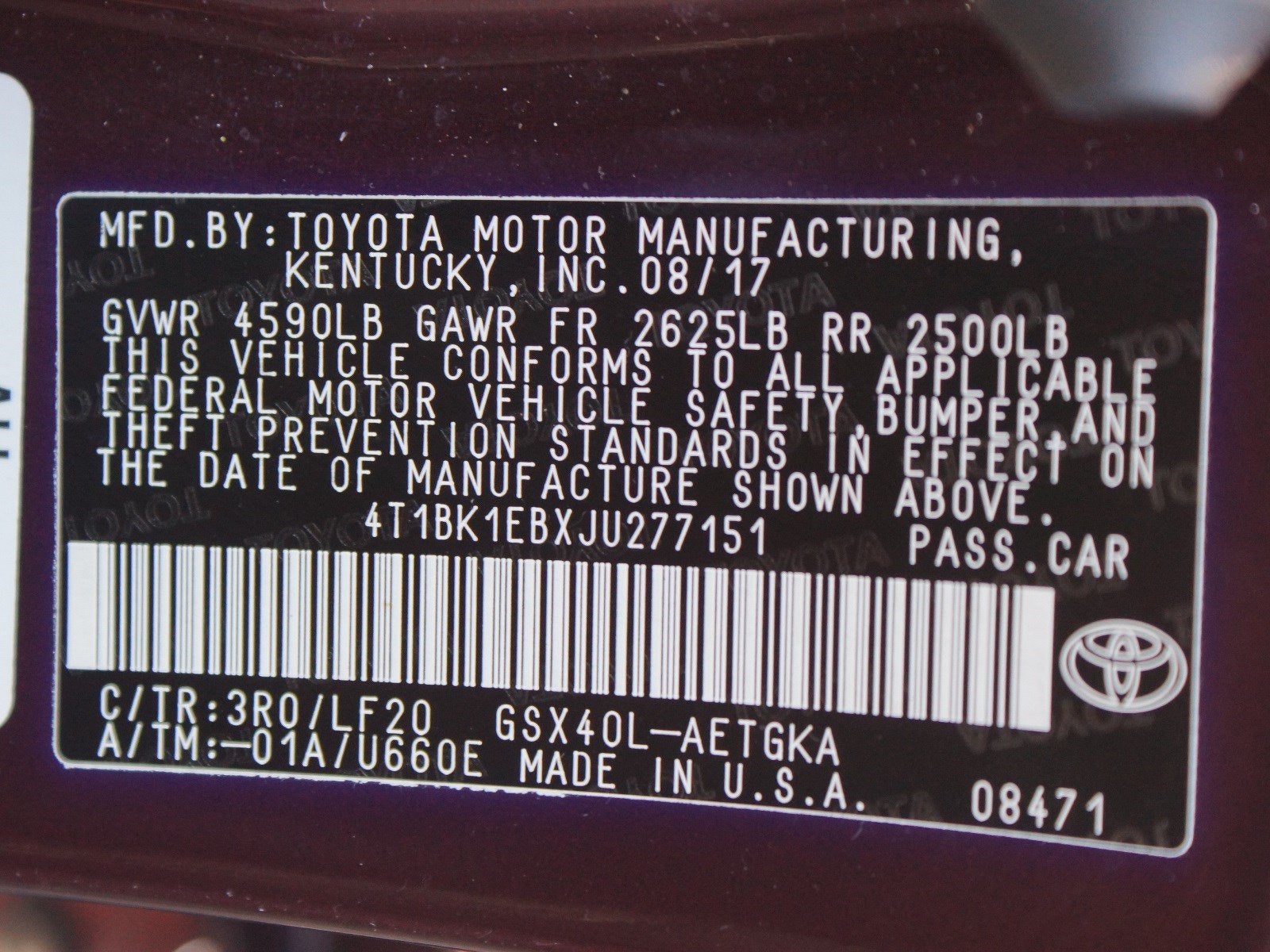 2018 Toyota Avalon XLE Premium