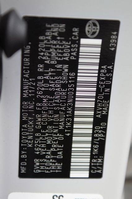 2022 Toyota Camry Hybrid XSE