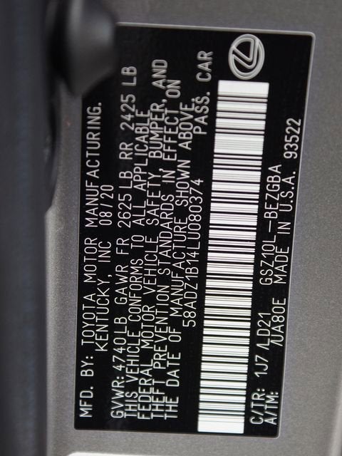 2020 Lexus ES 350 ES 350