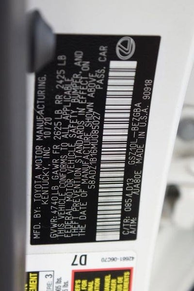 2021 Lexus ES 350 ES 350