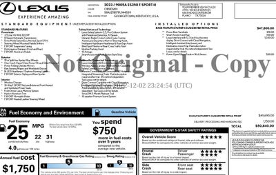 2023 Lexus ES ES 350 F SPORT Handling