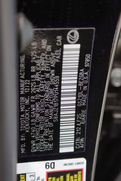 2023 Lexus ES ES 350 F SPORT Handling