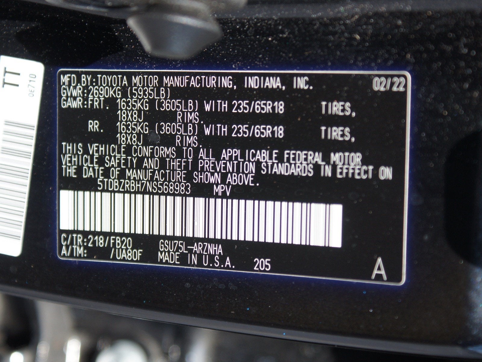 2022 Toyota Highlander LE