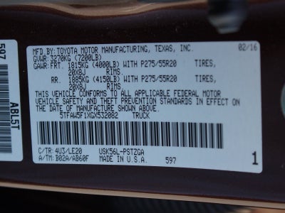 2016 Toyota Tundra Platinum 5.7L V8