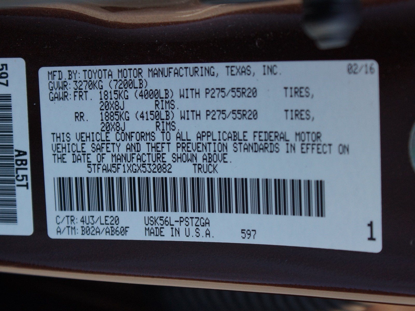 2016 Toyota Tundra Platinum 5.7L V8