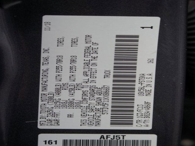 2019 Toyota Tundra SR5 5.7L V8