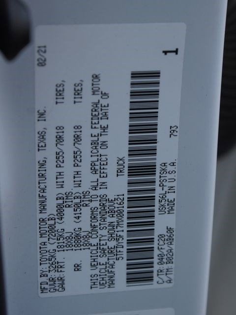 2021 Toyota Tundra 4WD SR5