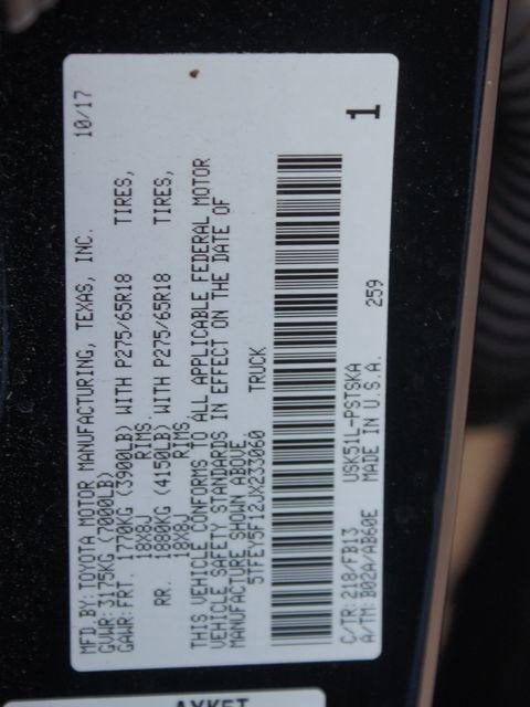 2018 Toyota Tundra SR5 5.7L V8