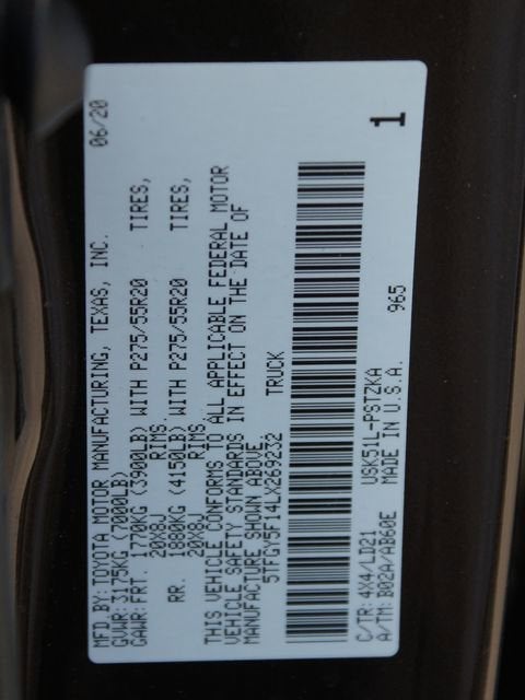 2020 Toyota Tundra 1794 Edition