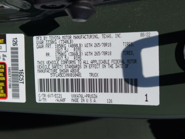 2022 Toyota Tundra 4WD SR5