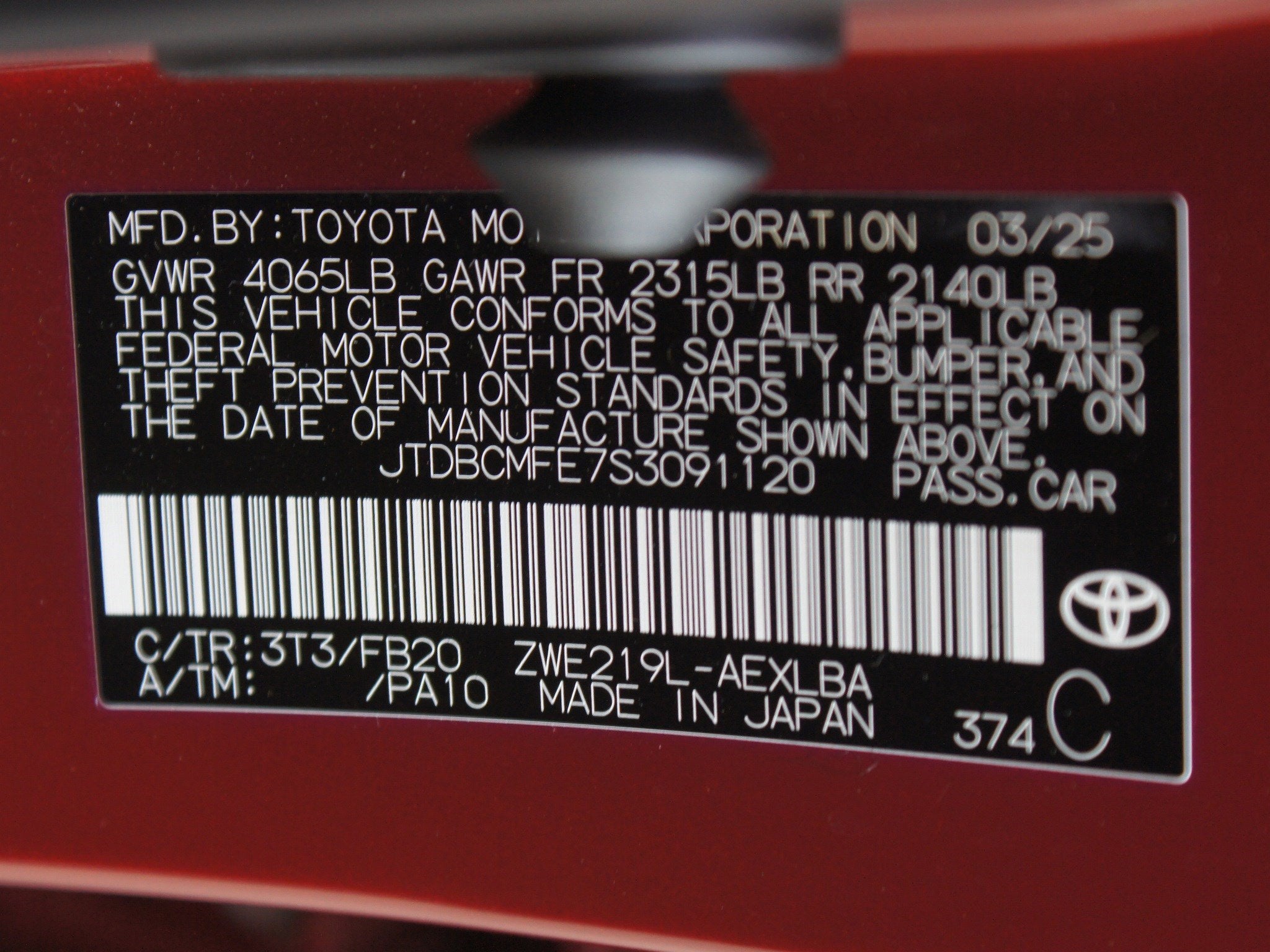 2025 Toyota Corolla Hybrid LE