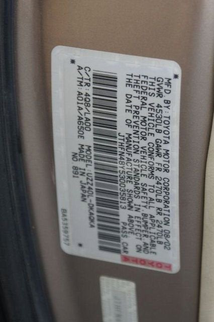 2003 Lexus SC 430 NA